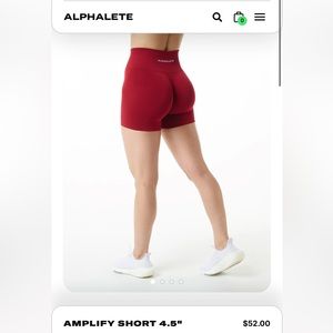 Alphalete amplify red size medium short